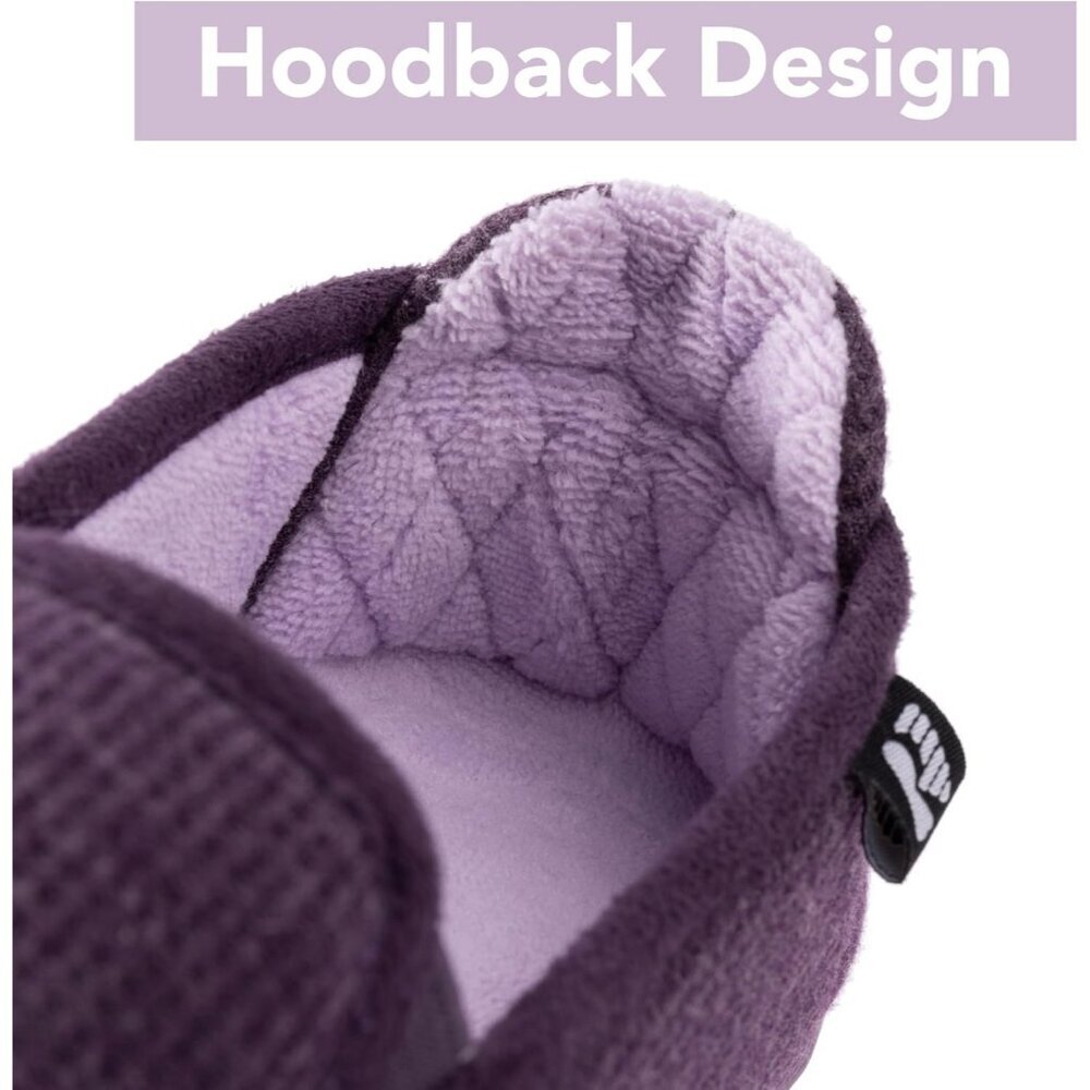 Women's Two Tone Purple Hoodback Removable Rubber Insole Slipper Boot shoes - Picture 4 of 6
